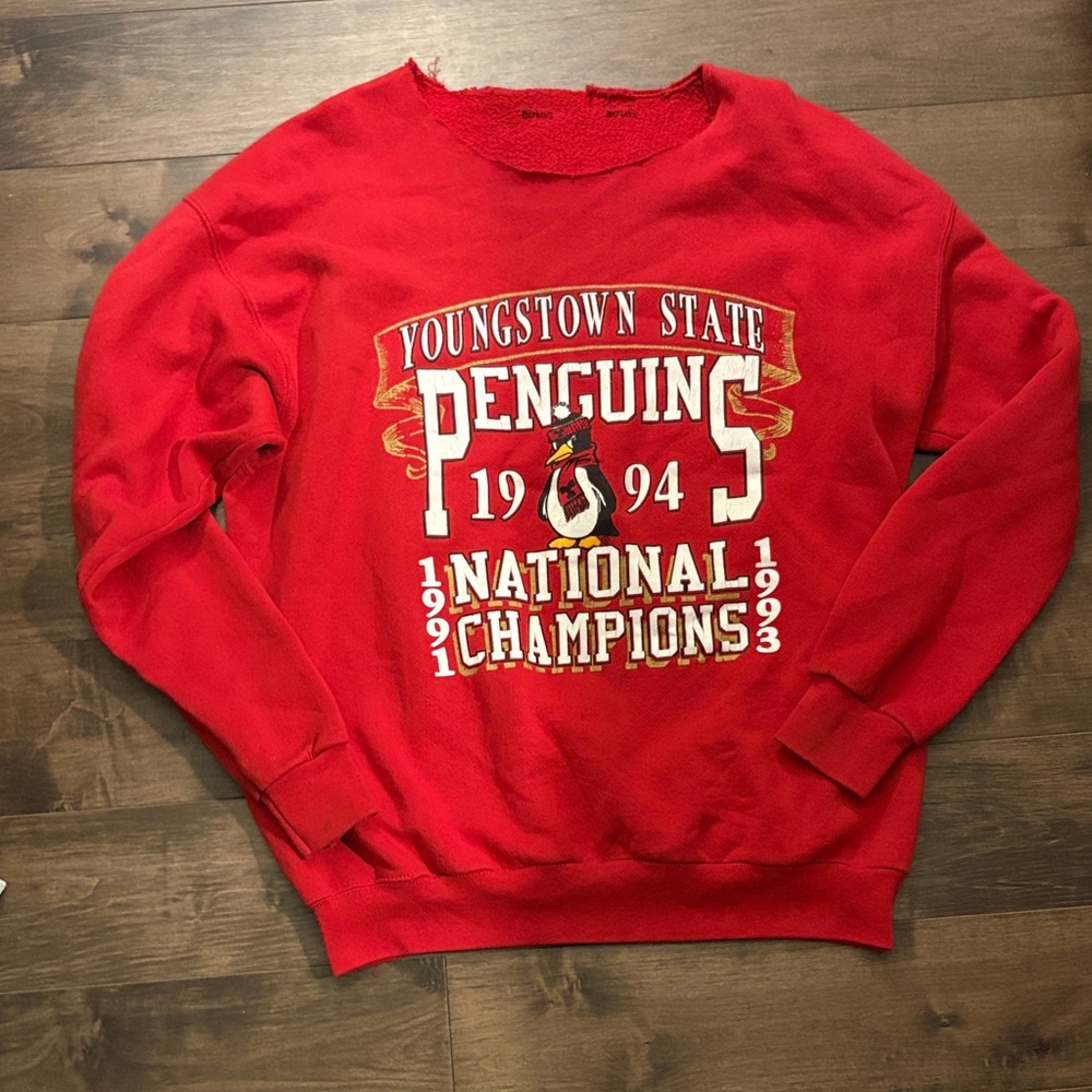 Red Youngstown State Penguins Sweater